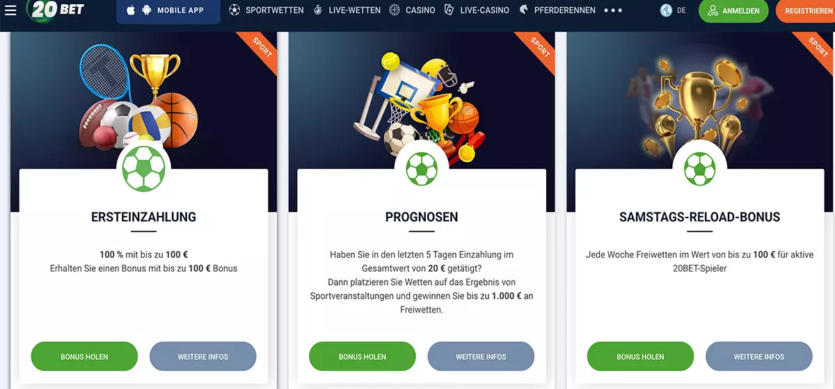 20Bet als Wettanbieter ohne LUGAS
